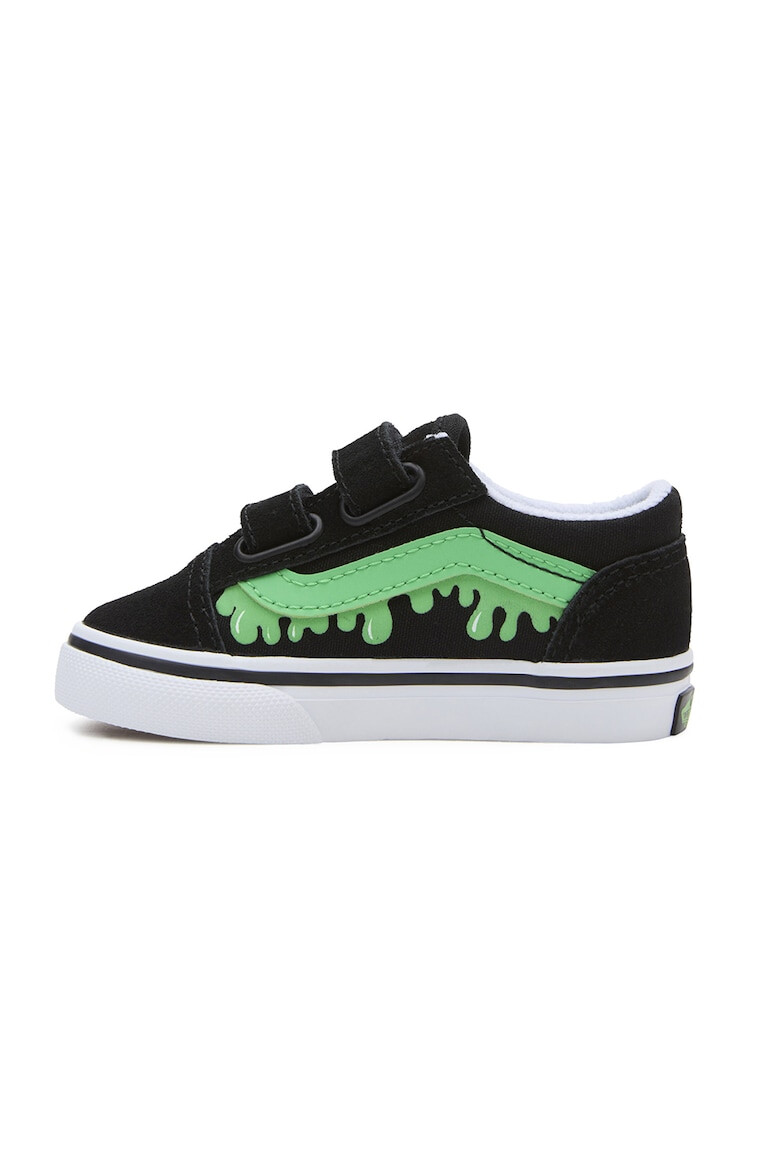 Vans Pantofi sport de piele intoarsa cu velcro Old Skool V Glow - Pled.ro