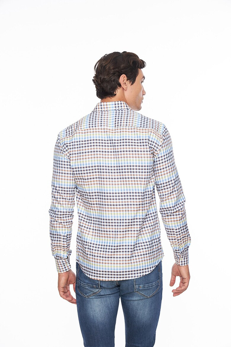 Vegea Camasa slim fit de bumbac cu model gingham - Pled.ro