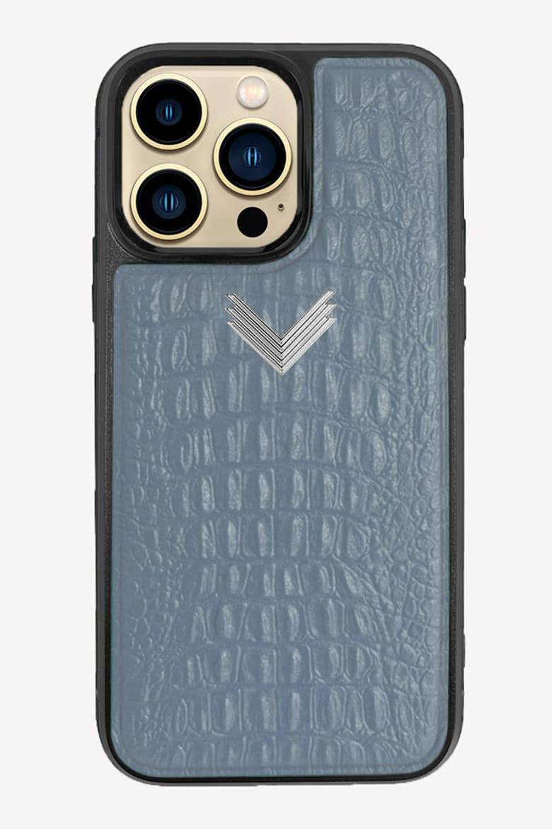 VELANTE OFFICIALE Carcasa iPhone 14 Pro Max din piele cu model piele de crocodil - Pled.ro