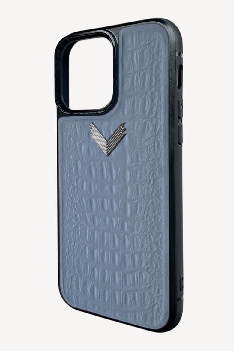 VELANTE OFFICIALE Carcasa iPhone 14 Pro Max din piele cu model piele de crocodil - Pled.ro