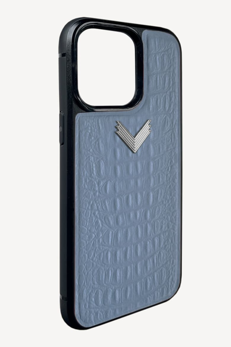 VELANTE OFFICIALE Carcasa iPhone 14 Pro Max din piele cu model piele de crocodil - Pled.ro