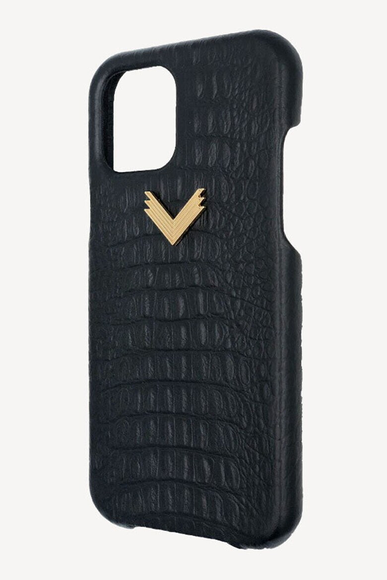 VELANTE OFFICIALE Carcasa iPhone 14 Pro Max din piele cu model piele de crocodil - Pled.ro