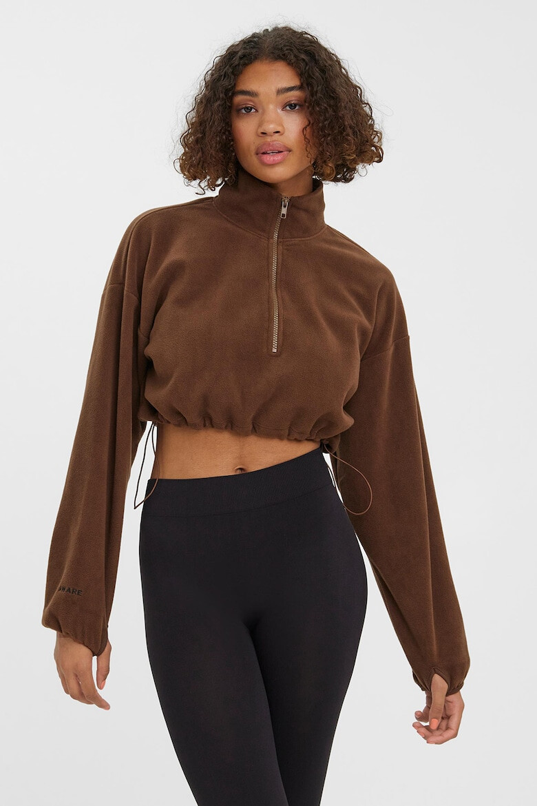 Vero Moda Bluza sport crop din fleece - Pled.ro