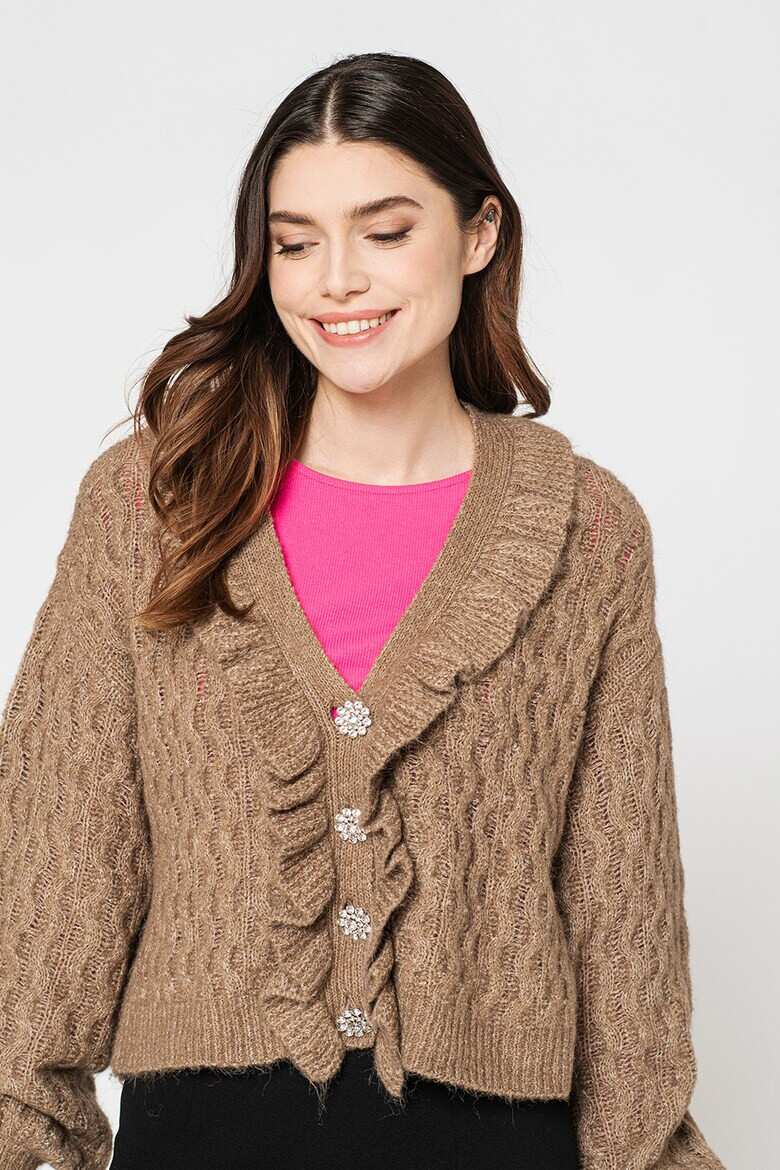 Vero Moda Cardigan cu decolteu in V si volane - Pled.ro