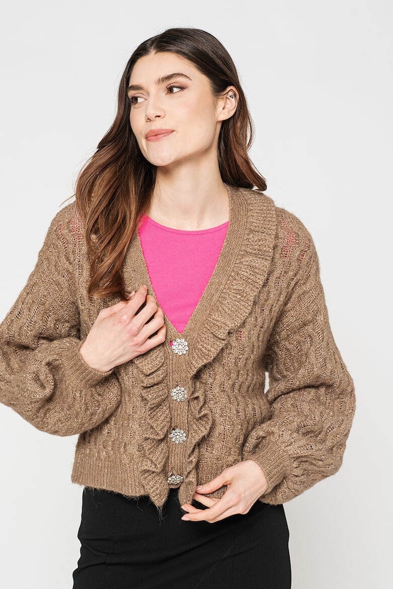 Vero Moda Cardigan cu decolteu in V si volane - Pled.ro