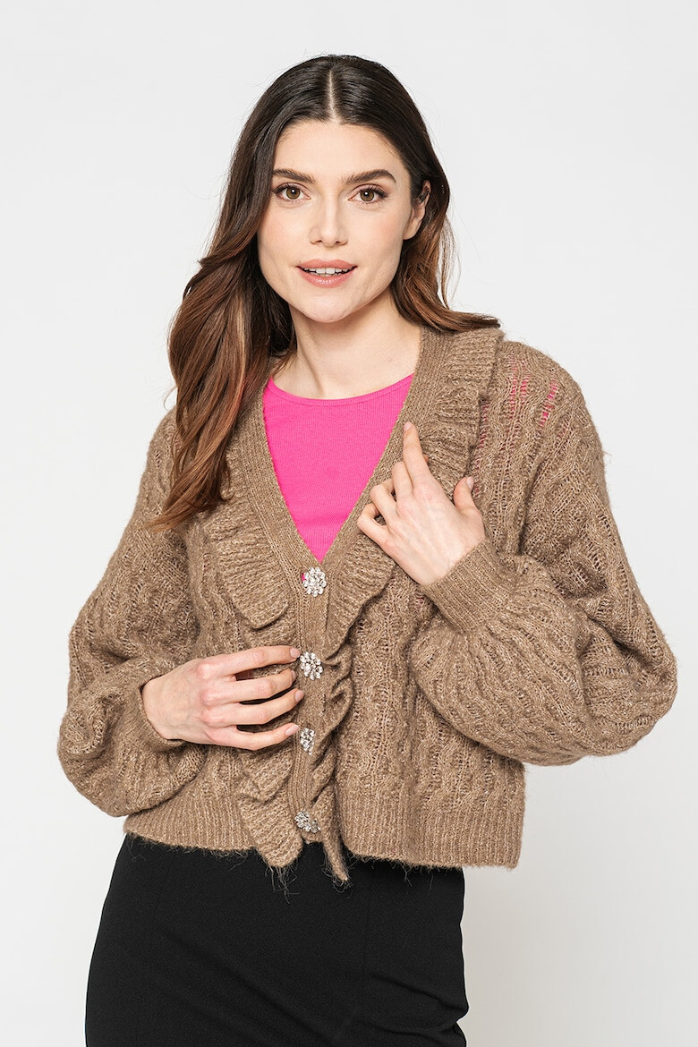 Vero Moda Cardigan cu decolteu in V si volane - Pled.ro