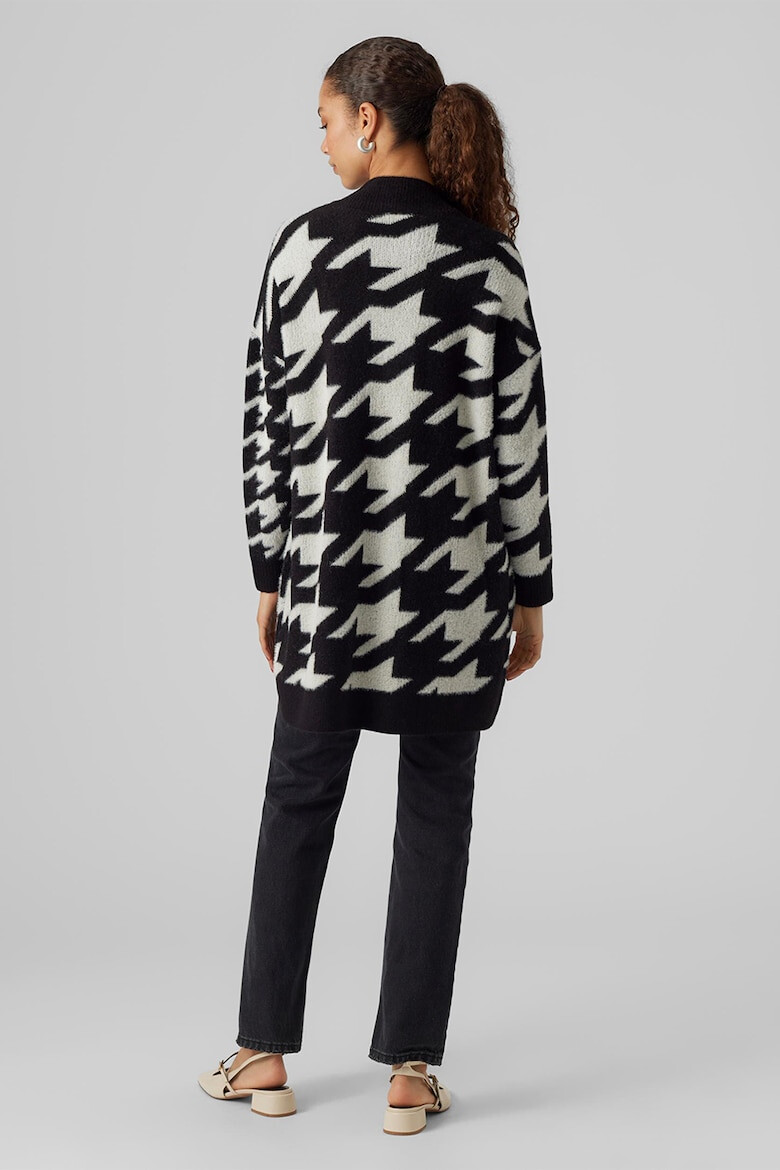 Vero Moda Cardigan cu nasturi si model houndstooth - Pled.ro