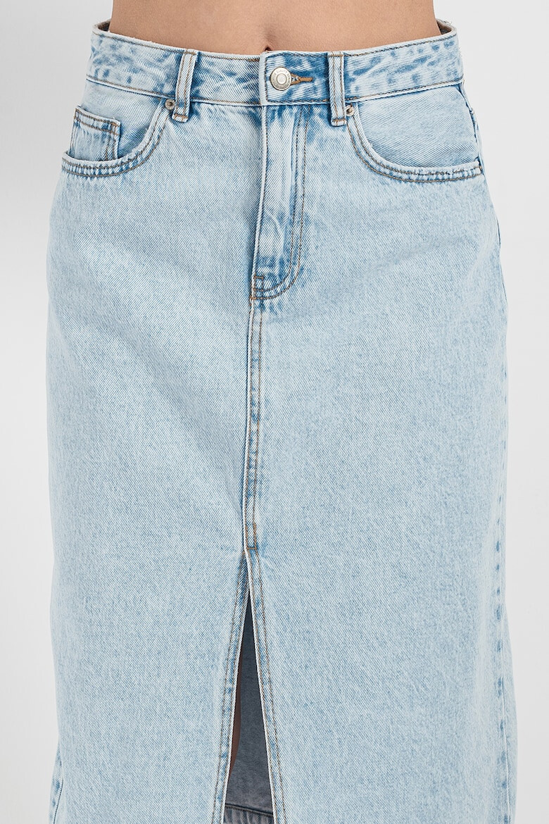 Vero Moda Fusta de denim cu slit frontal - Pled.ro