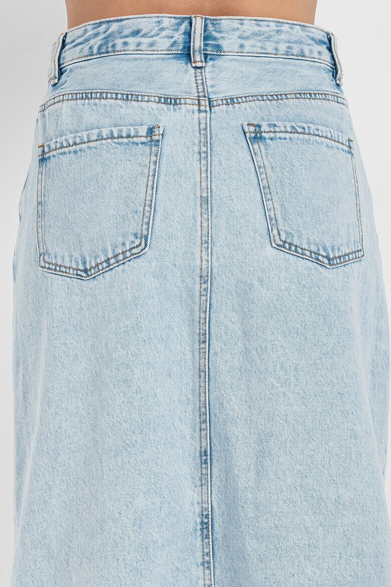 Vero Moda Fusta de denim cu slit frontal - Pled.ro