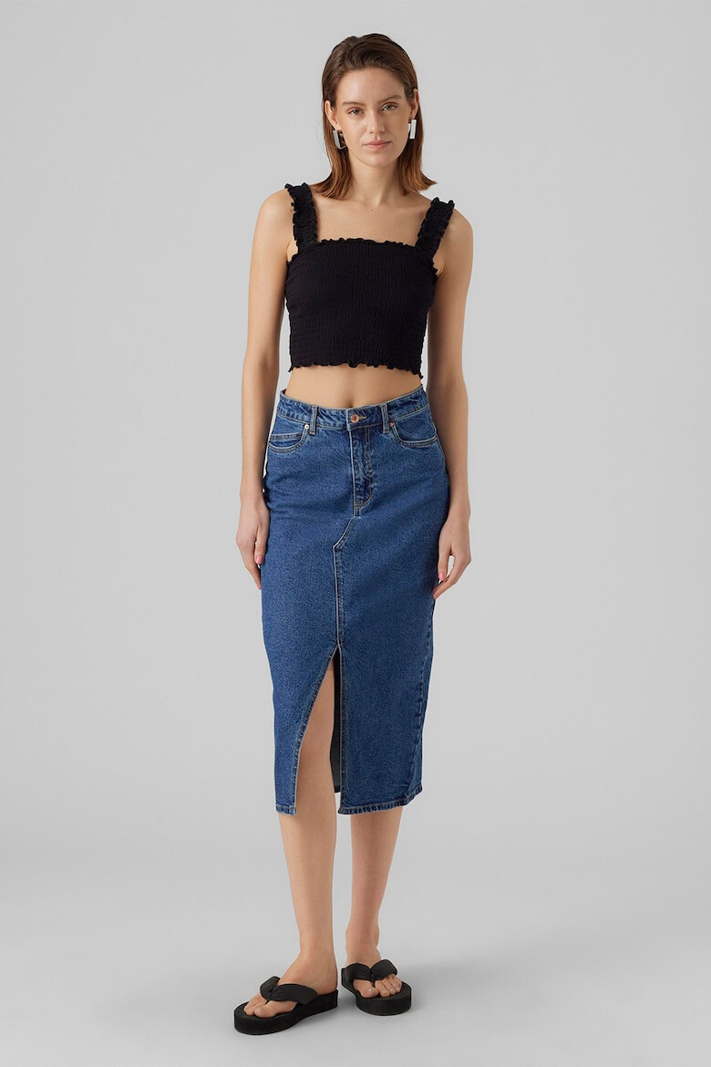 Vero Moda Fusta midi din denim - Pled.ro