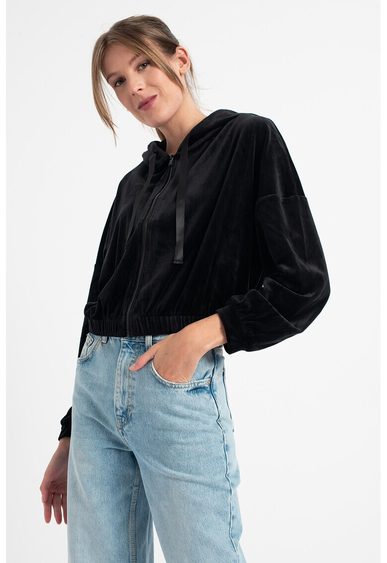 Vero Moda Hanorac crop cu aspect catifelat Athena - Pled.ro