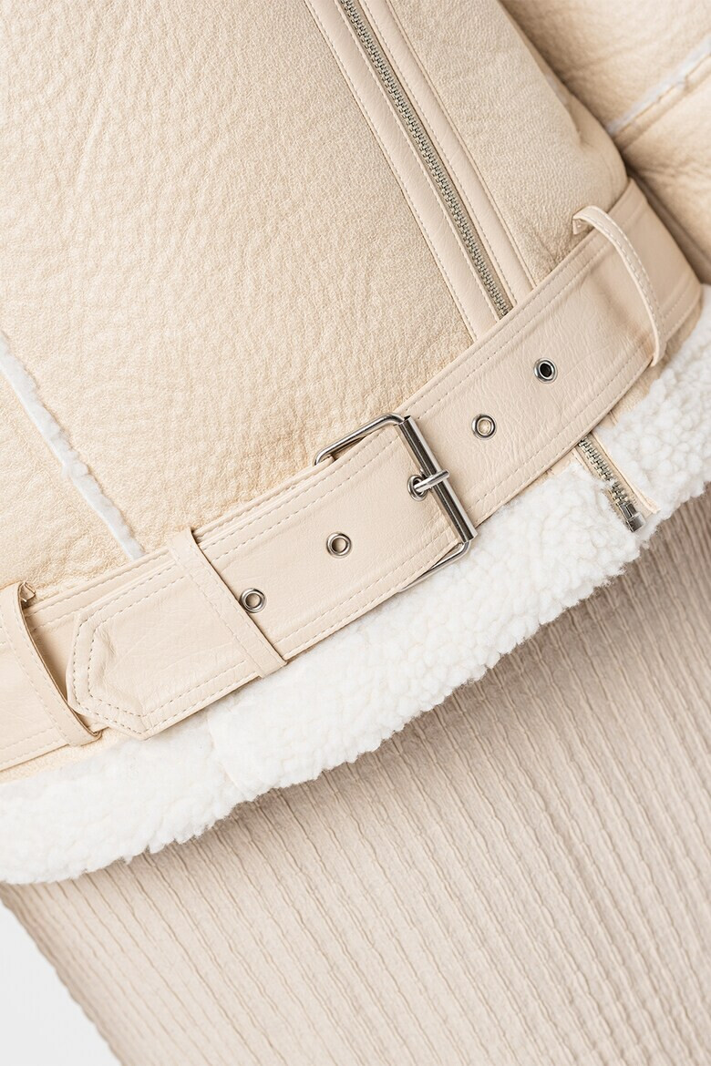 Vero Moda Jacheta de piele ecologica cu garnituri de blana shearling sintetica Camma - Pled.ro