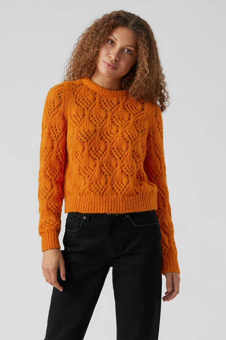 Vero Moda Pulover crop cu decupaje - Pled.ro