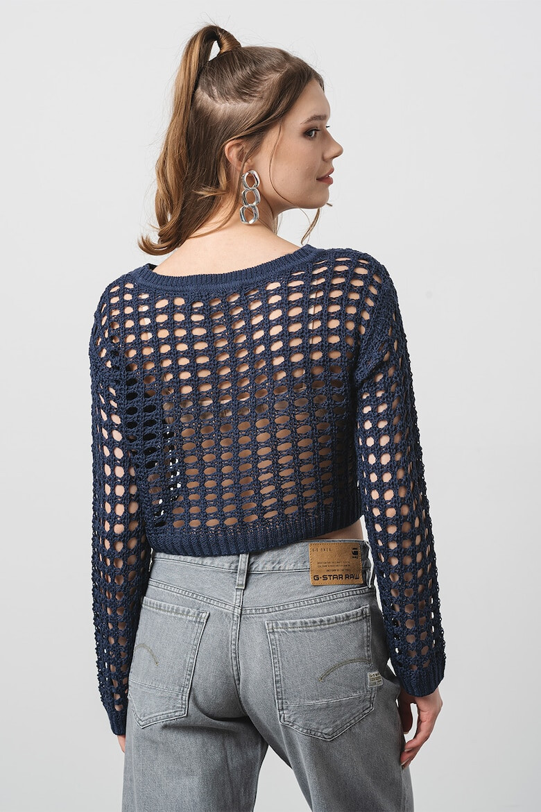 Vero Moda Pulover crop cu perforatii Ibiza - Pled.ro