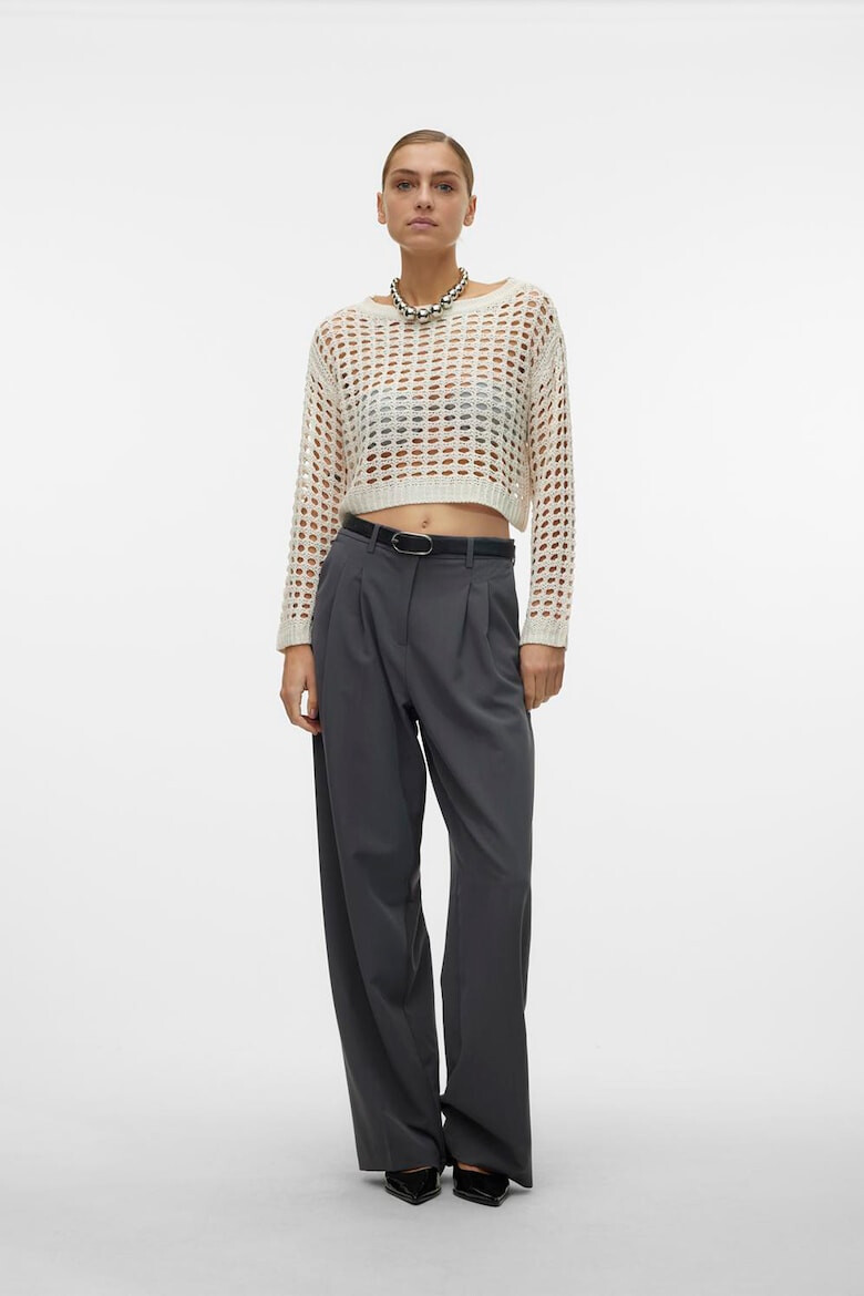 Vero Moda Pulover crop cu perforatii Ibiza - Pled.ro