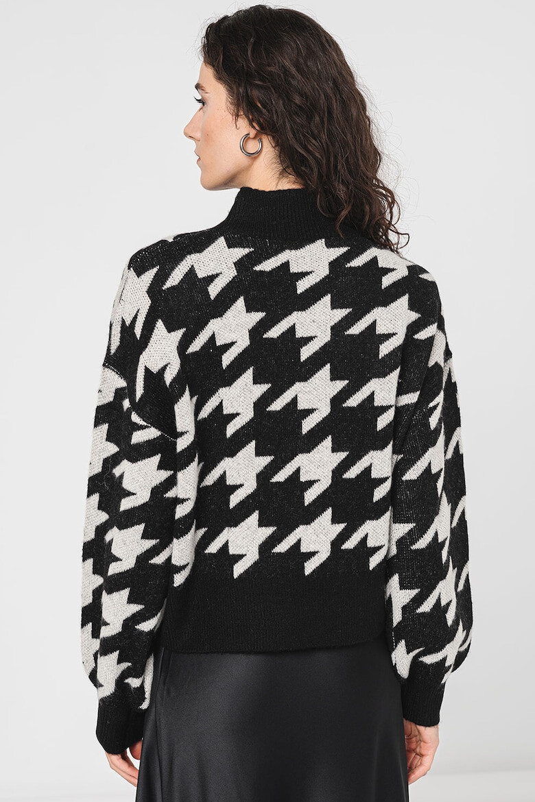 Vero Moda Pulover cu maneci lungi si model houndstooth - Pled.ro