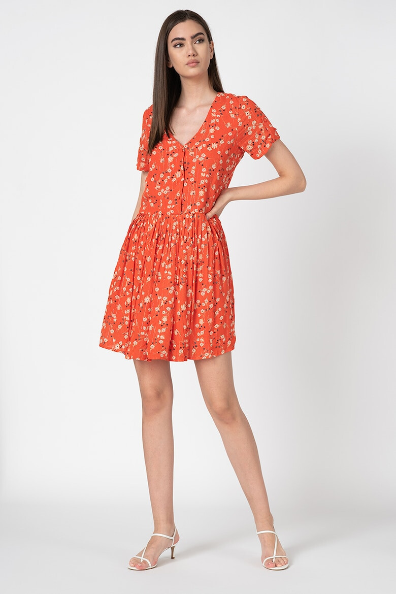 Vero Moda Rochie mini evazata cu model floral Sofie - Pled.ro