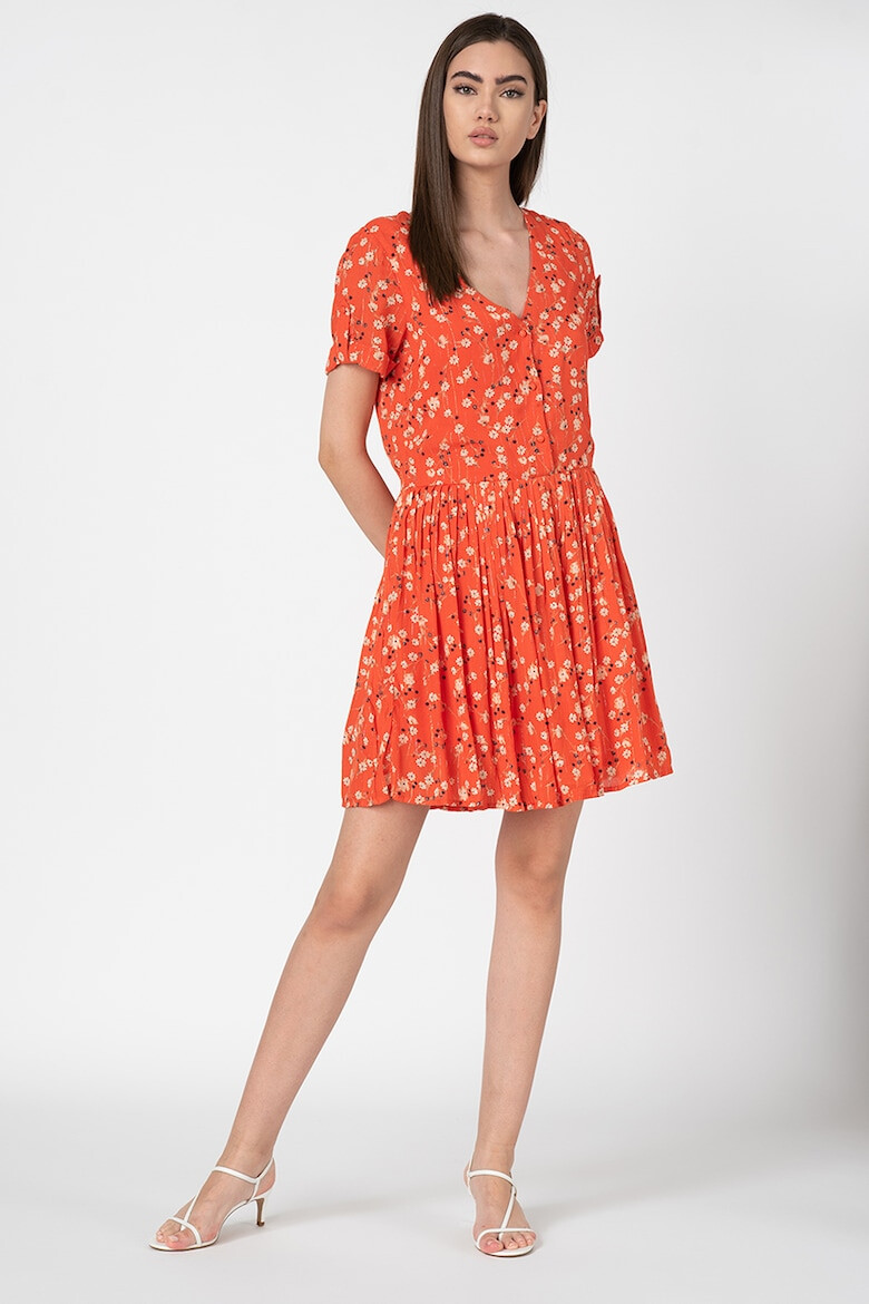 Vero Moda Rochie mini evazata cu model floral Sofie - Pled.ro