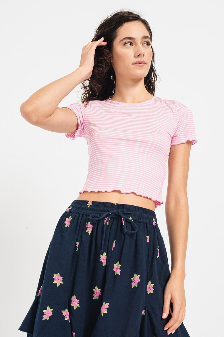 Vero Moda Tricou crop cu dungi Madi - Pled.ro