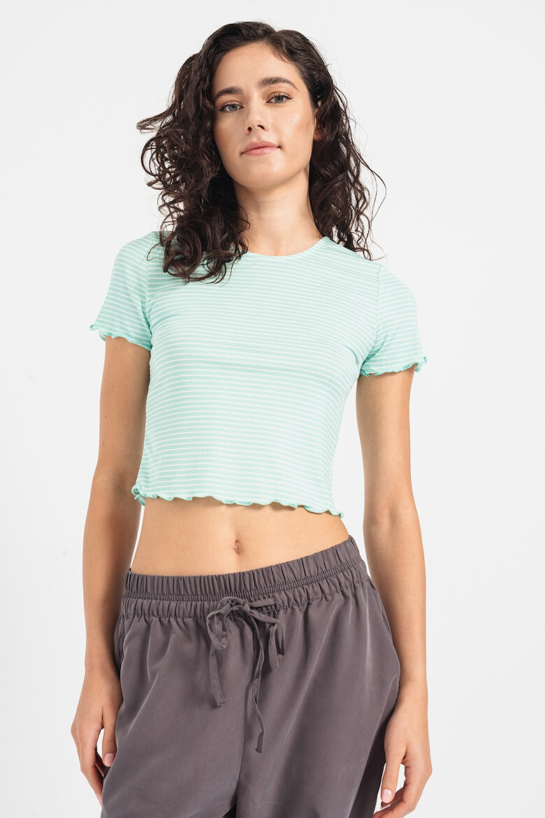 Vero Moda Tricou crop cu dungi Madi - Pled.ro