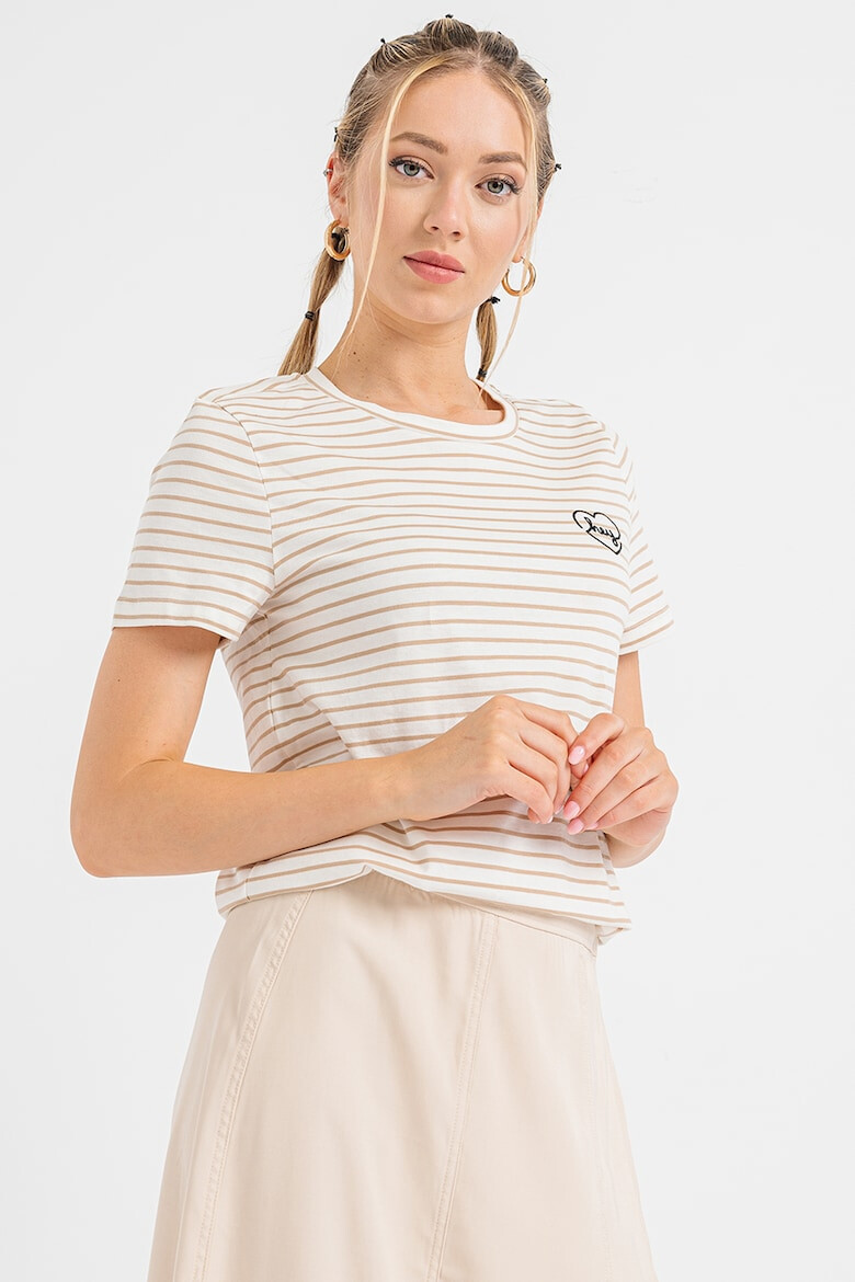 Vero Moda Tricou cu dungi si broderie - Pled.ro