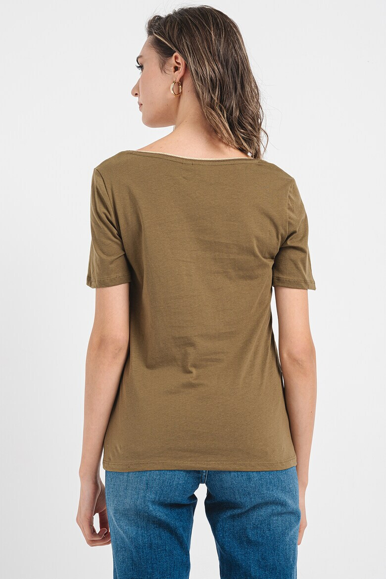 Vero Moda Tricou de bumbac organic cu decolteu in V Ranva - Pled.ro