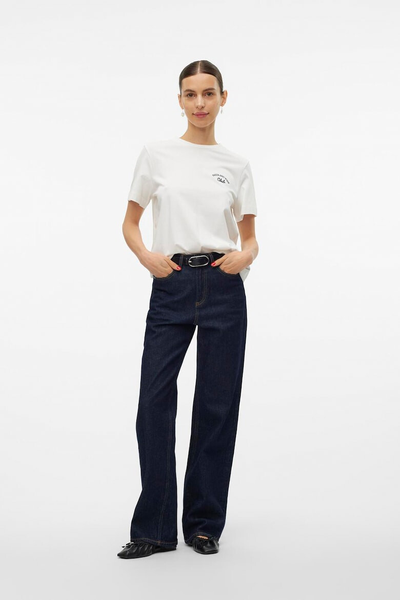 Vero Moda Tricou din bumbac organic cu detaliu text pe piept Mati - Pled.ro