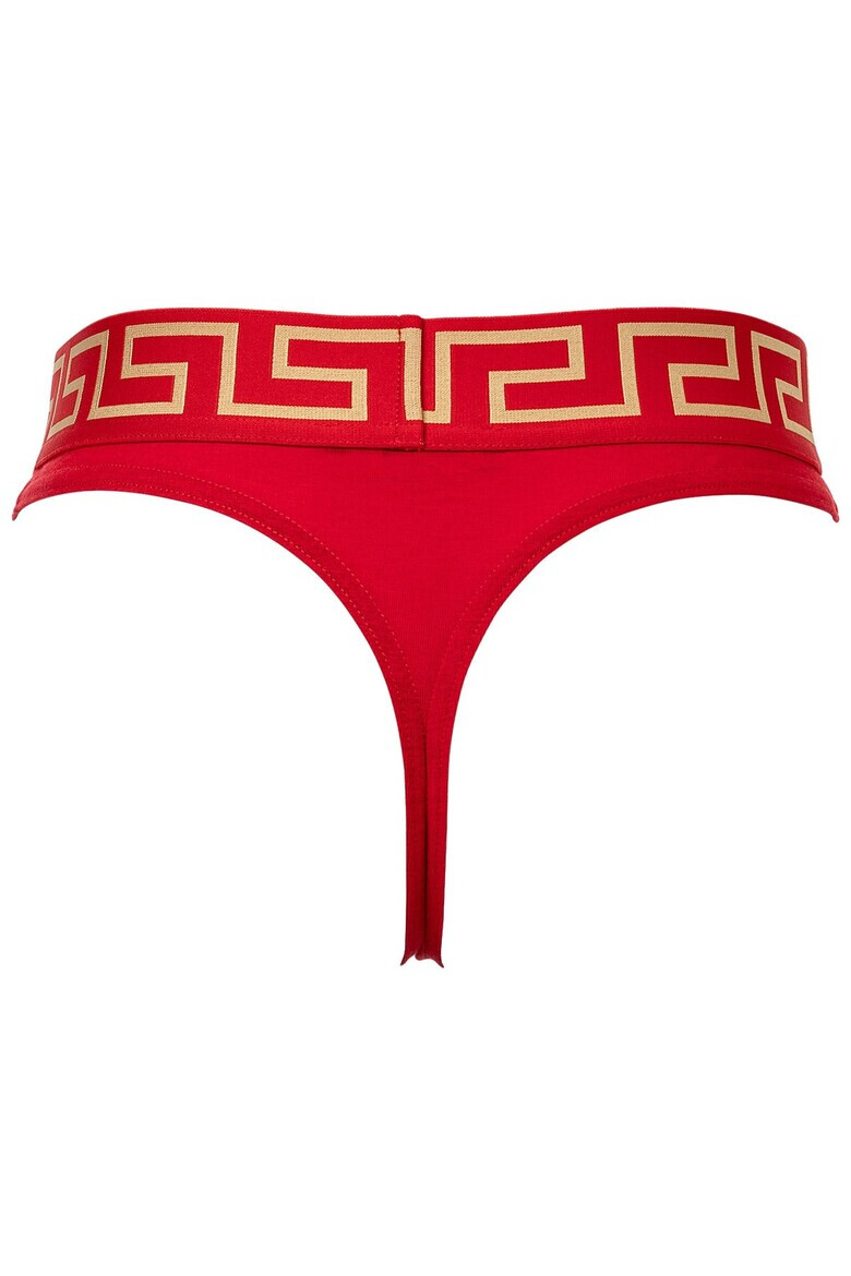 Versace Chiloti tanga din amestec de bumbac organic cu banda logo in talie 48287 - Pled.ro