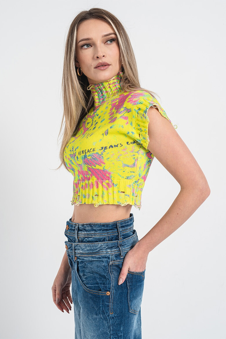 Versace Jeans Couture Bluza crop cu imprimeu abstract - Pled.ro