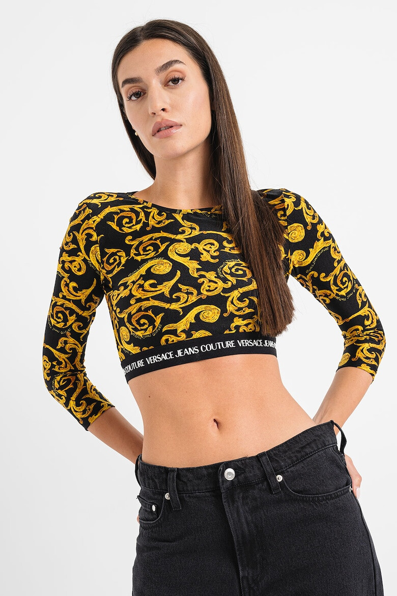 Versace Jeans Couture Bluza crop cu model - Pled.ro