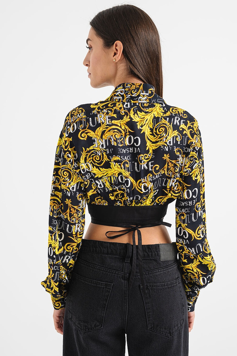 Versace Jeans Couture Camasa crop cu imprimeu logo - Pled.ro