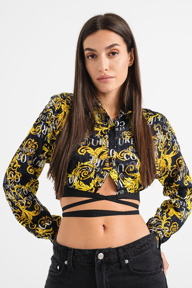 Versace Jeans Couture Camasa crop cu imprimeu logo - Pled.ro