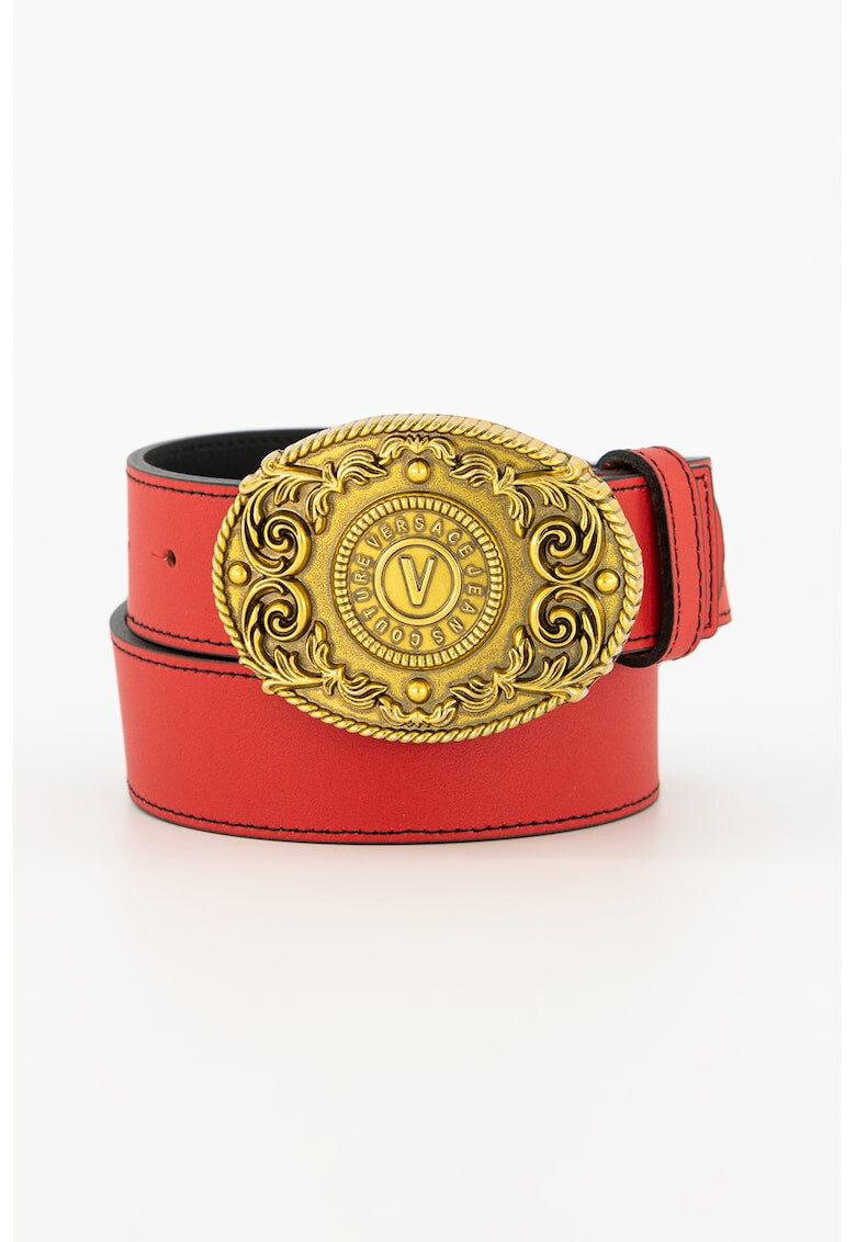 Versace Jeans Couture Curea de piele cu catarama cu logo - Pled.ro