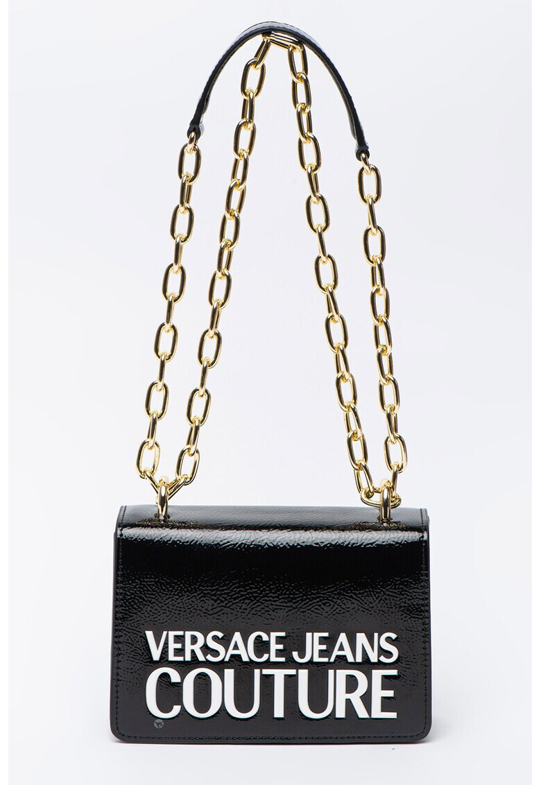 Versace Jeans Couture Geanta crossbody de piele ecologica cu aspect lacuit Linea - Pled.ro