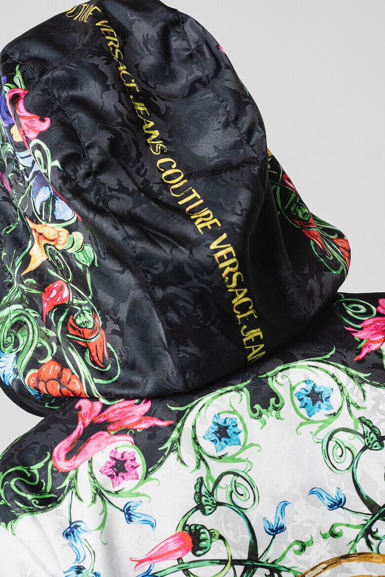 Versace Jeans Couture Jacheta cu gluga si imprimeu floral - Pled.ro