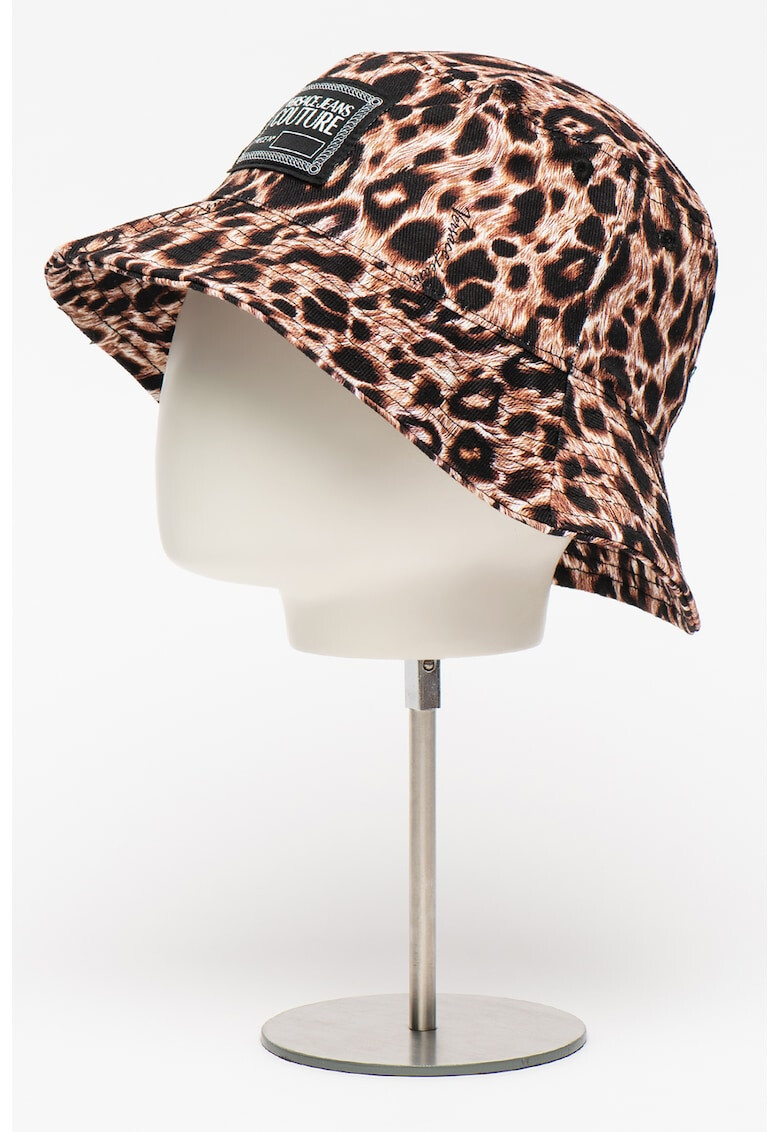 Versace Jeans Couture Palarie bucket cu animal print si aplicatie logo - Pled.ro