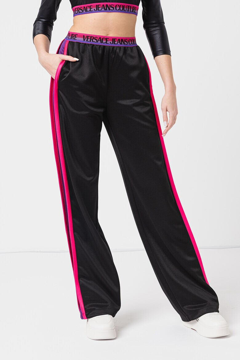 Versace Jeans Couture Pantaloni sport drepti cu dungi laterale contrastante - Pled.ro