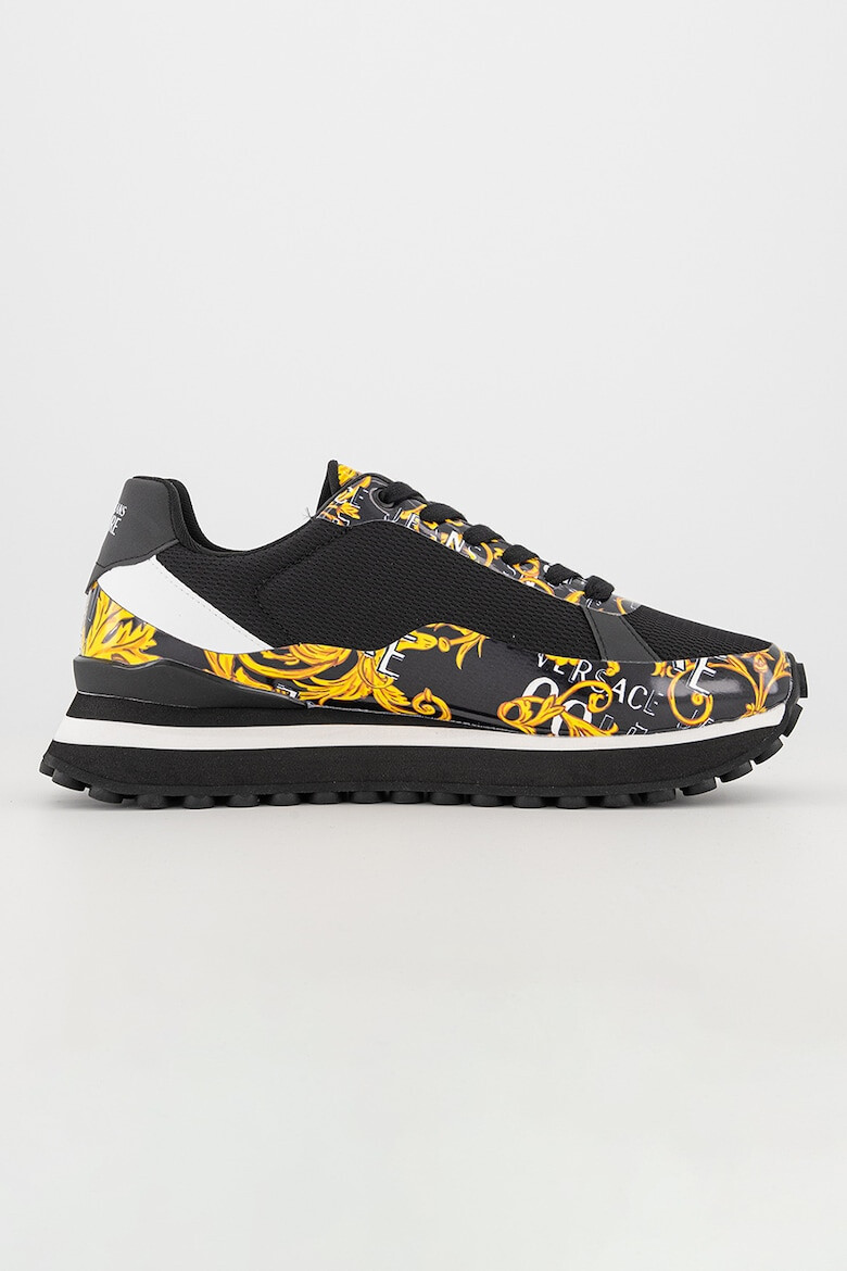 Versace Jeans Couture Pantofi sport cu imprimeu logo si garnituri din piele ecologica - Pled.ro