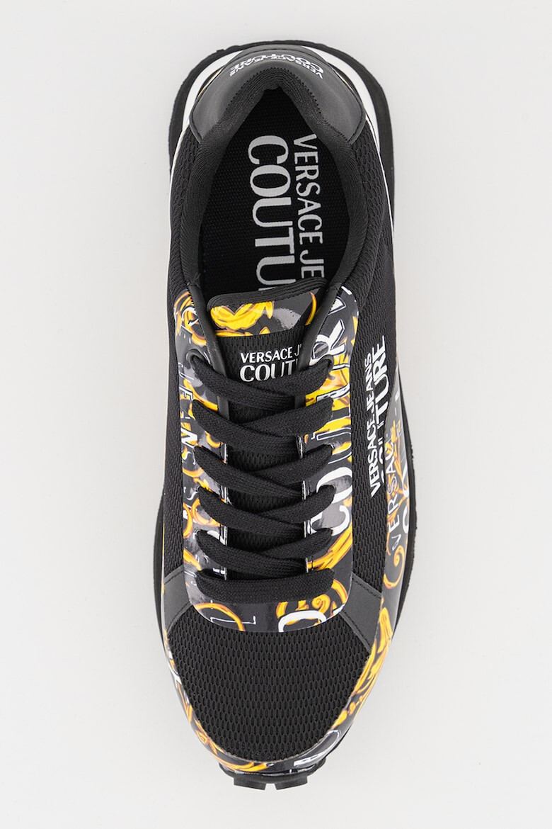 Versace Jeans Couture Pantofi sport cu imprimeu logo si garnituri din piele ecologica - Pled.ro