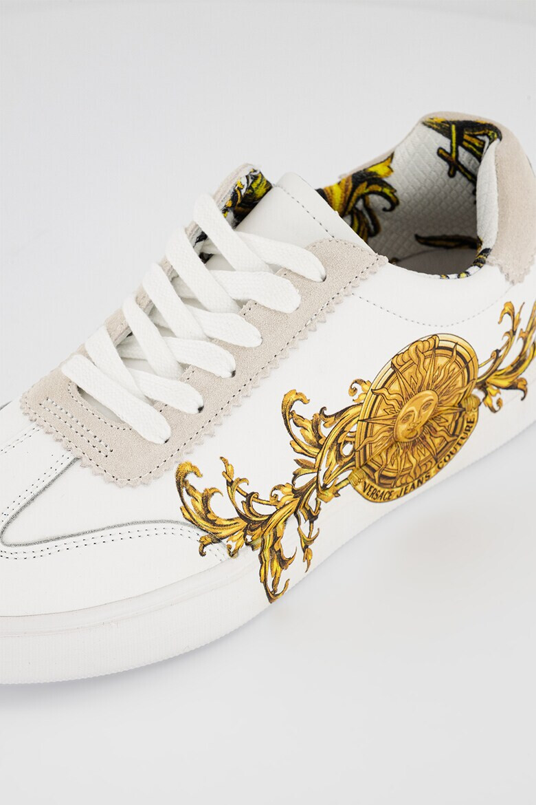 Versace Jeans Couture Pantofi sport de piele cu imprimeu logo - Pled.ro