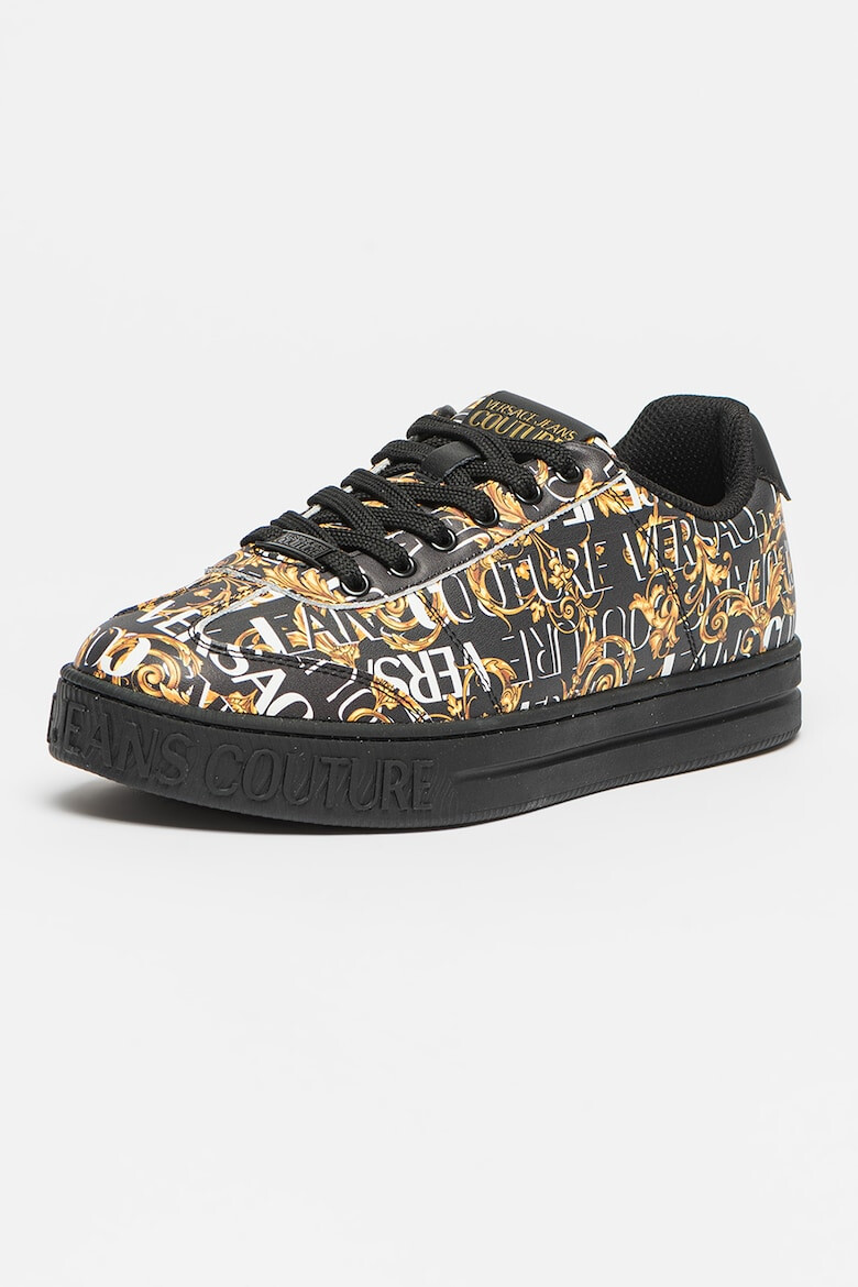 Versace Jeans Couture Pantofi sport de piele si piele ecologica cu model logo - Pled.ro