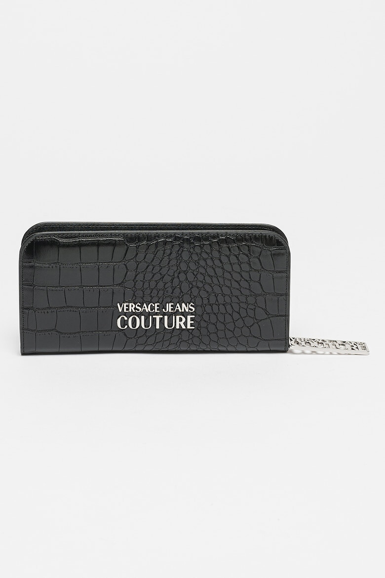 Versace Jeans Couture Portofel cu fermoar si aspect de piele de crocodil - Pled.ro