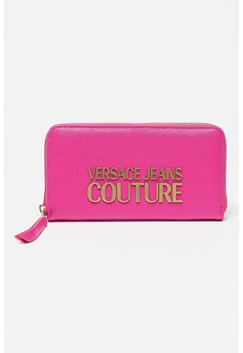 Versace Jeans Couture Portofel de piele ecologica cu aplicatie logo metalica Range - Pled.ro