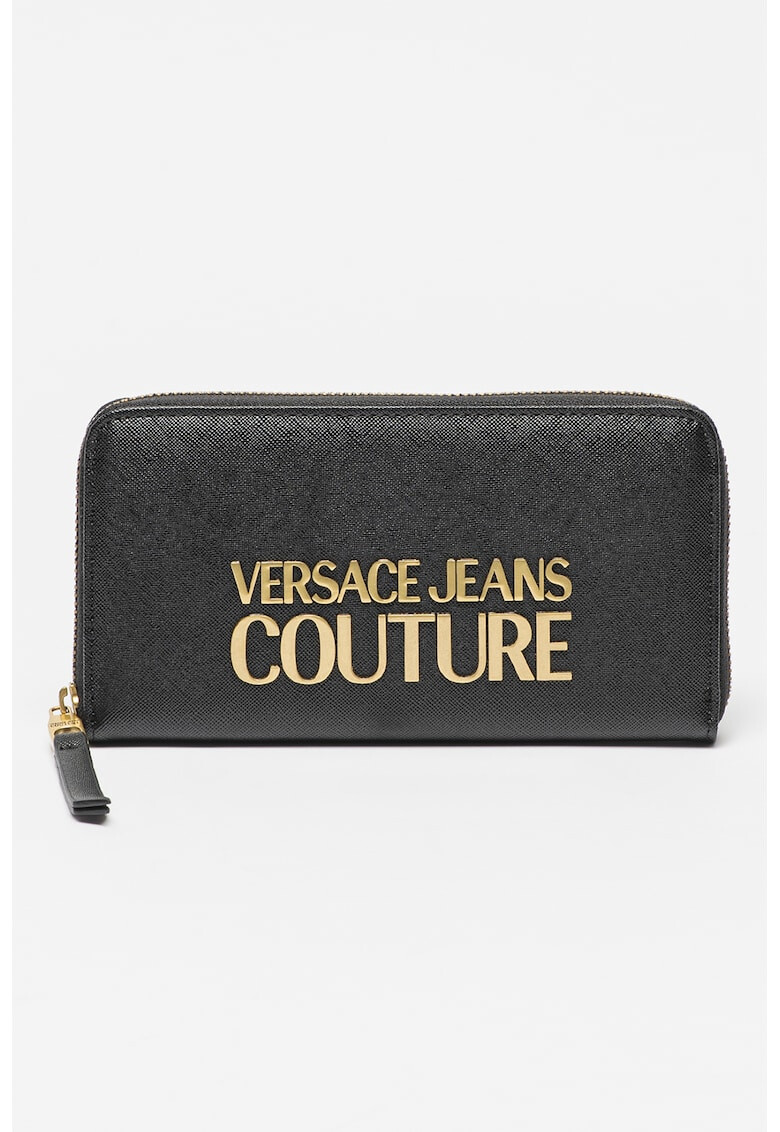 Versace Jeans Couture Portofel de piele ecologica cu aplicatie logo metalica Range - Pled.ro