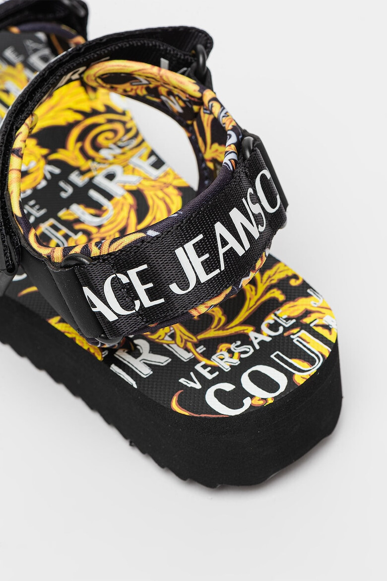 Versace Jeans Couture Sandale cu velcro si model cu inspiratie baroc - Pled.ro