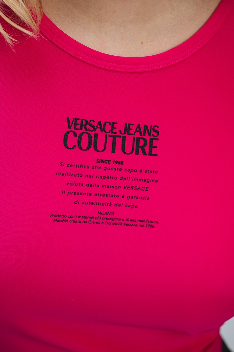 Versace Jeans Couture Tricou crop cu imprimeu logo - Pled.ro