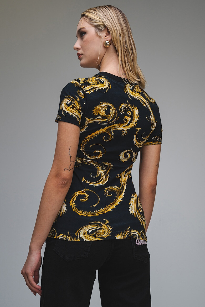 Versace Jeans Couture Tricou cu decolteu la baza gatului si model - Pled.ro