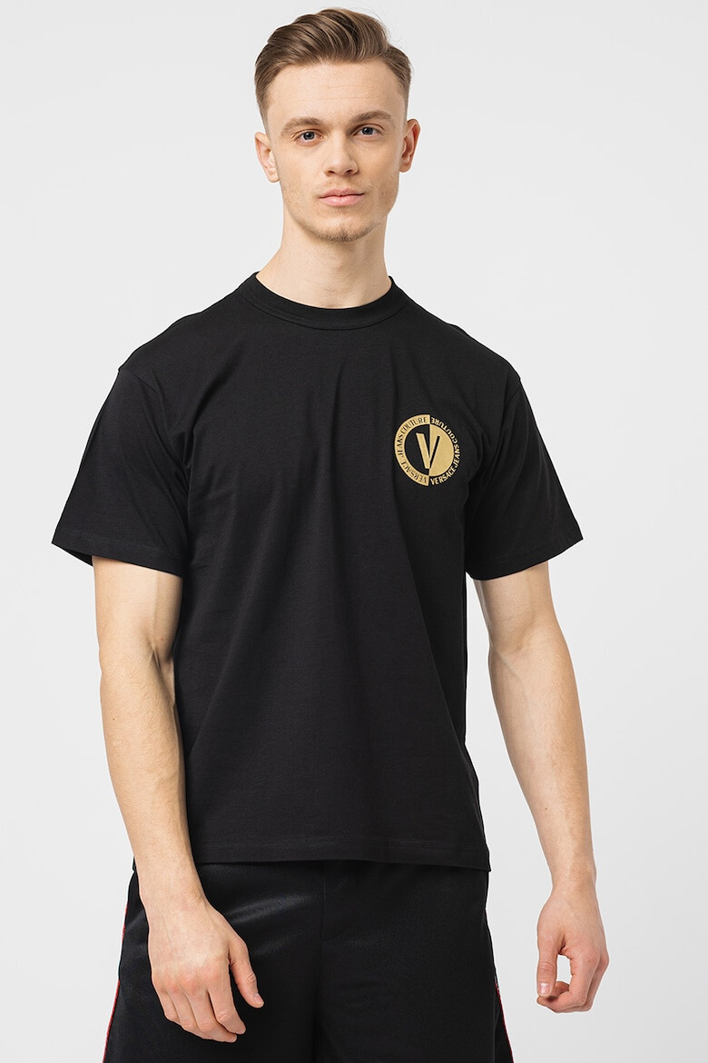 Versace Jeans Couture Tricou de bumbac cu logo pe piept - Pled.ro