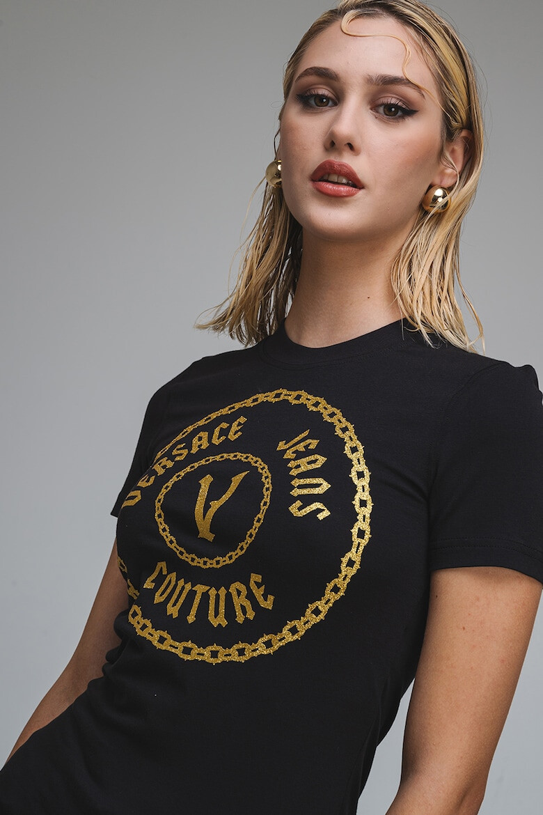 Versace Jeans Couture Tricou din amestec de bumbac cu logo - Pled.ro