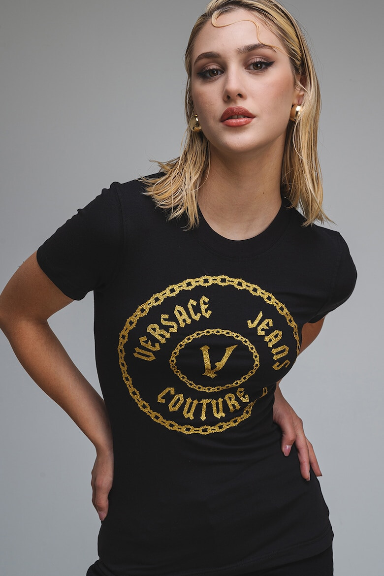 Versace Jeans Couture Tricou din amestec de bumbac cu logo - Pled.ro